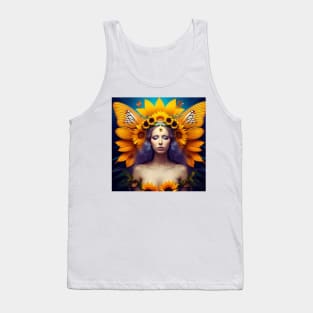 Sunflower Butterfly Goddess Tank Top